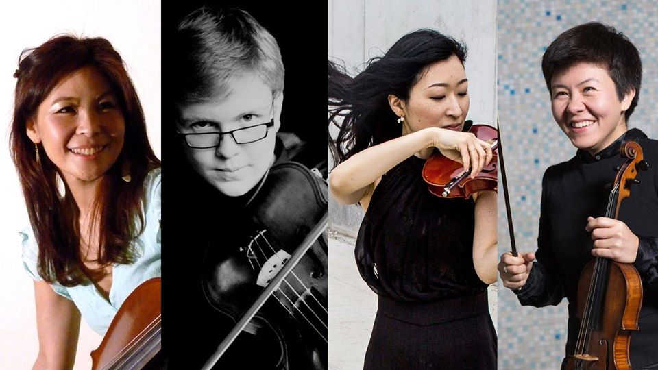 Portraits. Express Quartet. Marica Takino, Maxime De Petter, Akiko Okawa et Katja Katanova. 2020-05-12